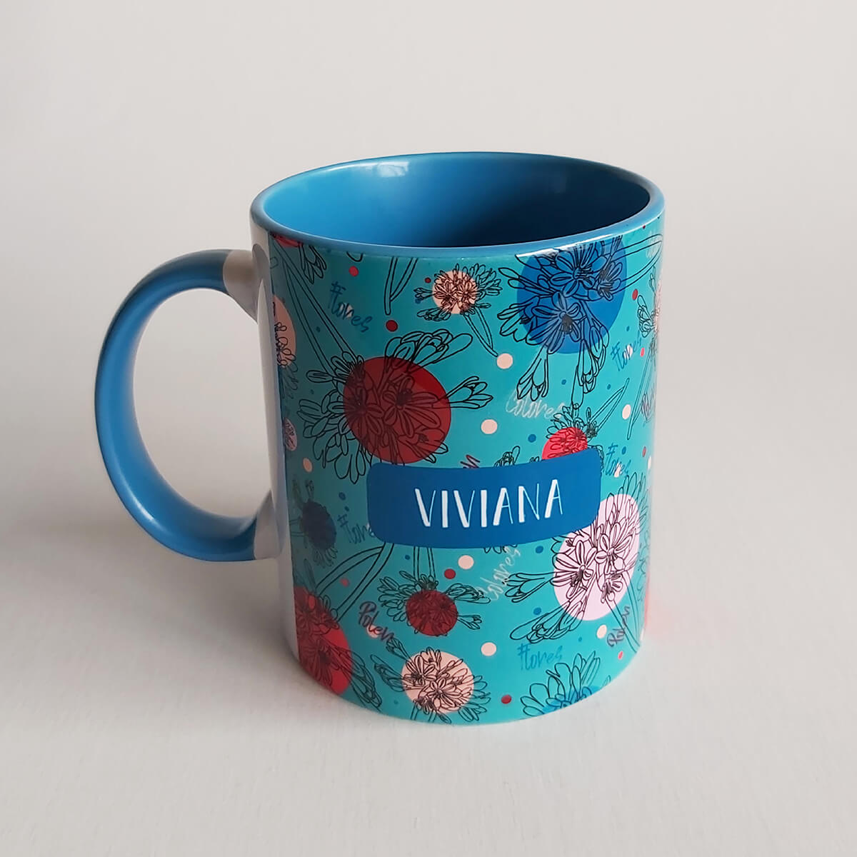 Mug Azul Claro Agapantos – PandaMug