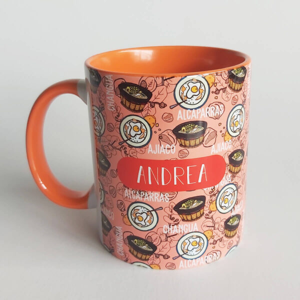 Mug Naranja Comida Bogotana