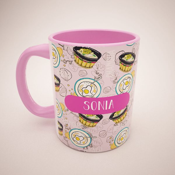 Mug Rosado Ajiacos y Changuas