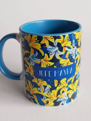 Mug Azul Claro Lirios