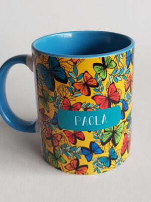 Mug Azul Claro Mariposario Colombiano