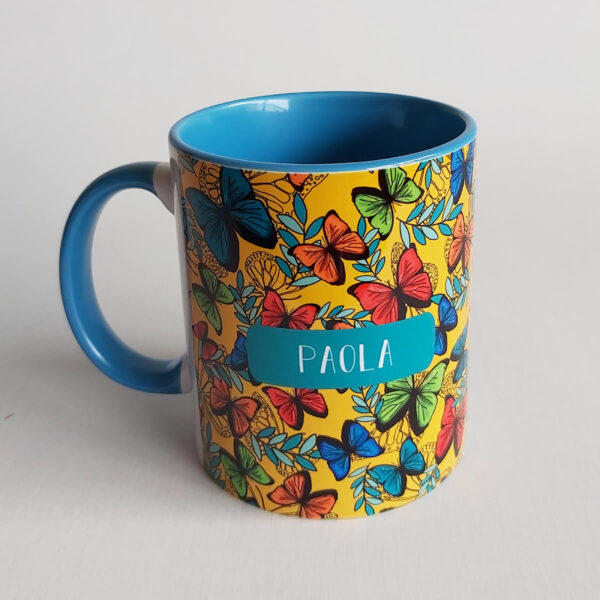 Mug Azul Claro Mariposario Colombiano