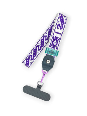 Strap o Correa tejida para celular morada