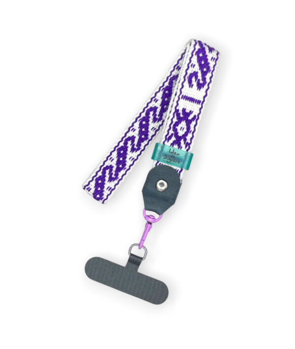 Strap o Correa tejida para celular morada